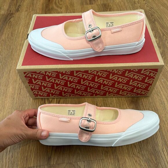 VANS off the wall Mary Jane pink white shoes sneakers women’s 7 new - Picture 1 of 6